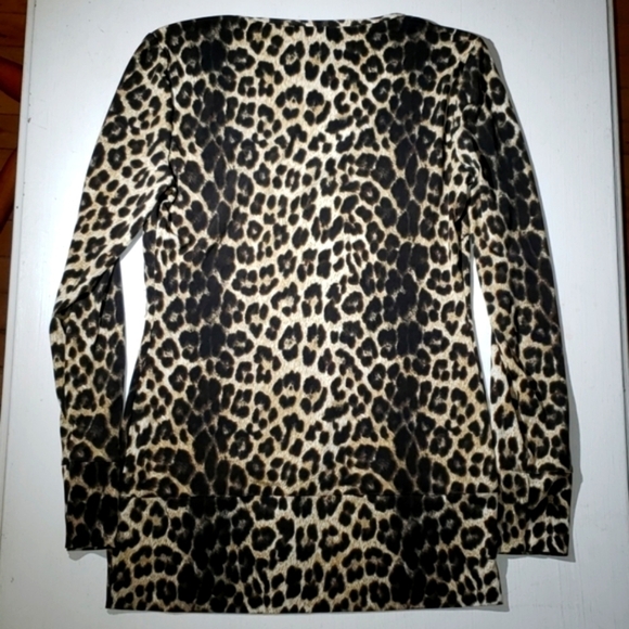 Vintage Caché Embellished Leopard Cheetah Animal Print Blouse Size Small - Picture 5 of 7